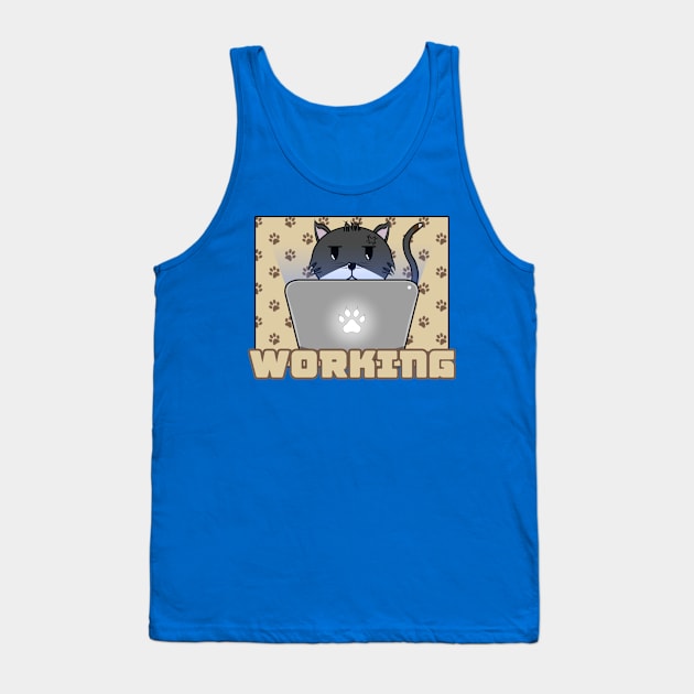 I am W-O-R-K-I-N-G Tank Top by thearkhive